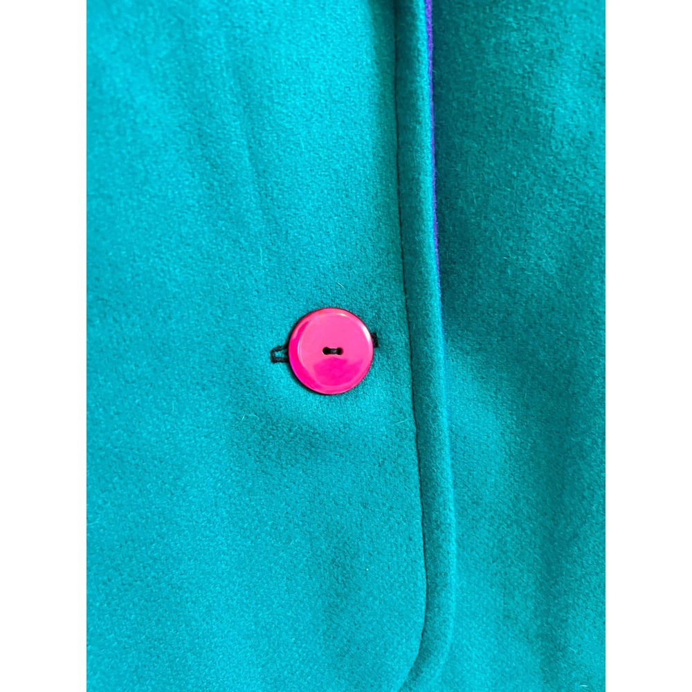 1980s 80s Vintage Western Southwest Cindy Owings Colorblock Wool Blazer Jacket - Picture 7 of 9